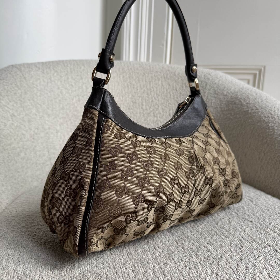 Gucci GG Canvas Abbey Brown Shoulder Bag