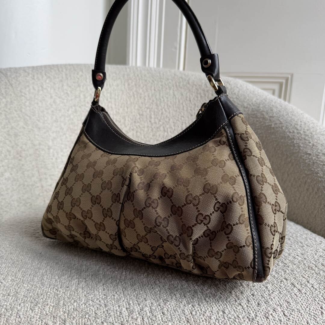 Gucci GG Canvas Abbey Brown Shoulder Bag