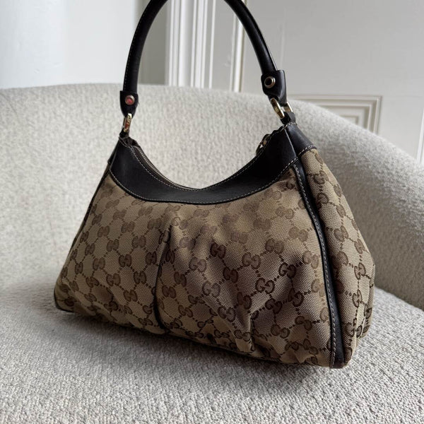 Gucci GG Canvas Abbey Brown Shoulder Bag