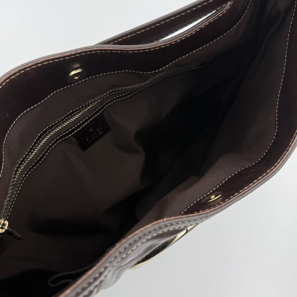 Gucci Britt Hobo Leather Brown Shoulder Bag