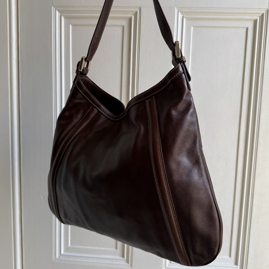 Gucci Britt Hobo Leather Brown Shoulder Bag