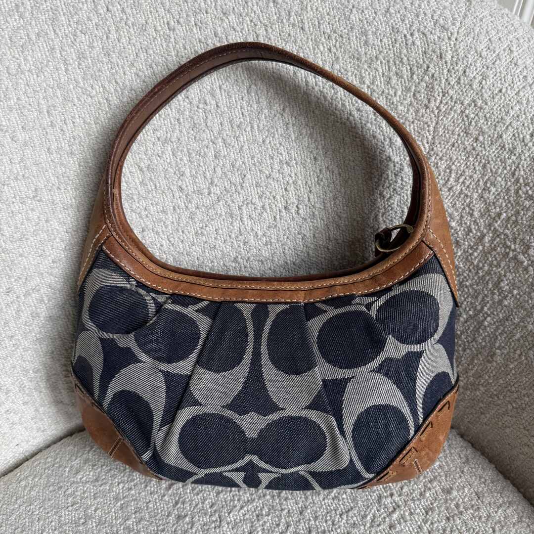Coach Signature CC Denim Shoulder Bag