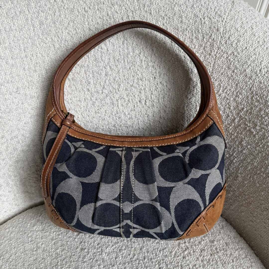 Coach Signature CC Denim Shoulder Bag