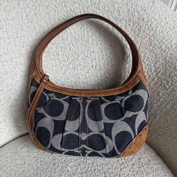 Coach Signature CC Denim Shoulder Bag