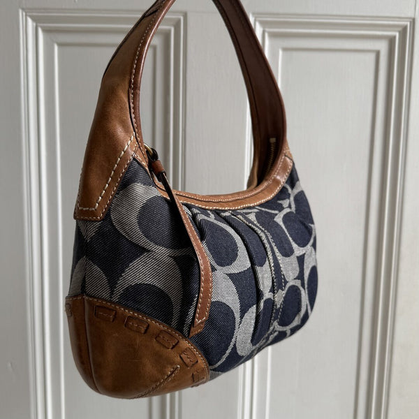 Coach Signature CC Denim Shoulder Bag