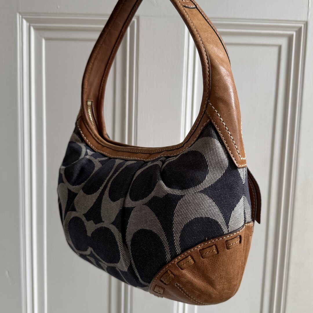 Coach Signature CC Denim Shoulder Bag