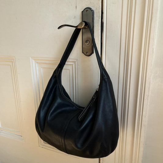 Vintage Coach Black Leather Shoulder Bag - Jenny Hayley