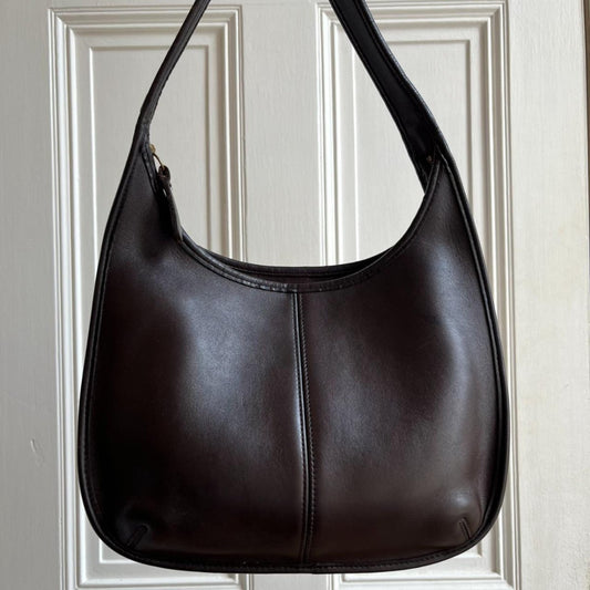 Vintage Coach Ergo Dark Brown Leather Shoulder Bag - Jenny Hayley