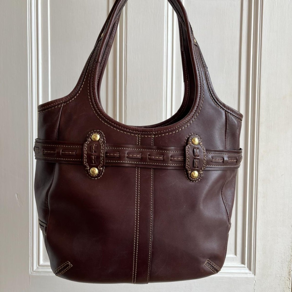 Vintage Coach Leather Buckle Shoulder Bag - Jenny Hayley
