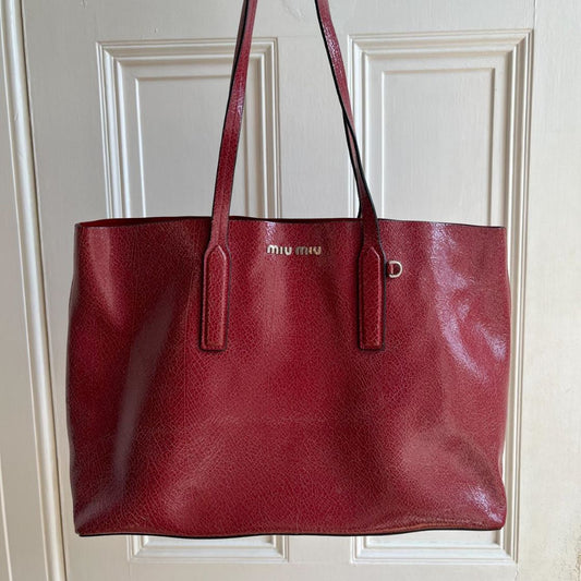 Vintage Miu Miu Red Patent Leather Shoulder Bag&nbsp; - Jenny Hayley